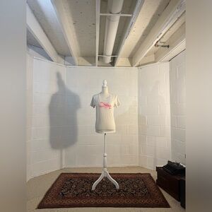 Small J. Crew Factory Pink Lobster White Collector Tee